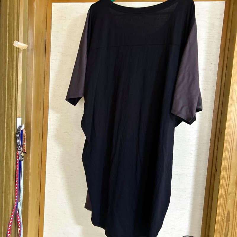 Uniqlo Dolman Sleeve T-Shirt Tunic Black And Charcoal Gray
