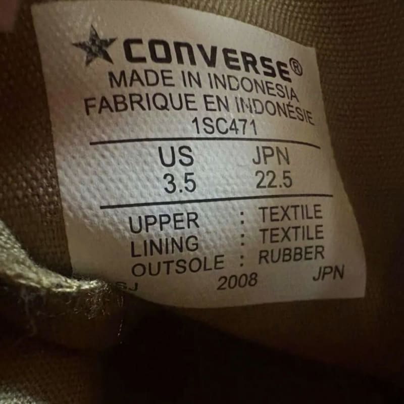 Converse All Star Khaki High Top 22.5cm