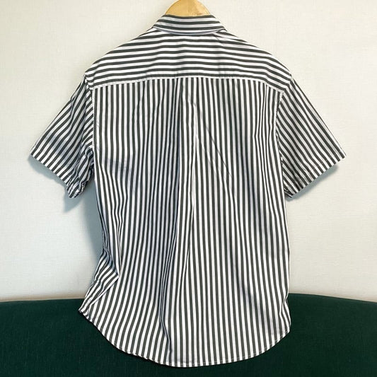 Uniqlo Short Sleeve Stripe Shirt Green Casual