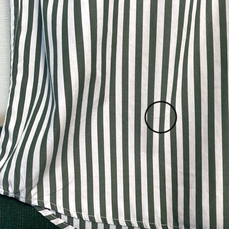 Uniqlo Short Sleeve Stripe Shirt Green Casual