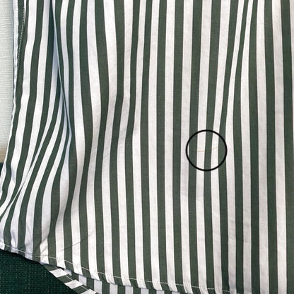 Uniqlo Short Sleeve Stripe Shirt Green Casual