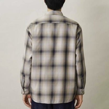The Shop TK Check Band Collar Shirt M Long Sleeve