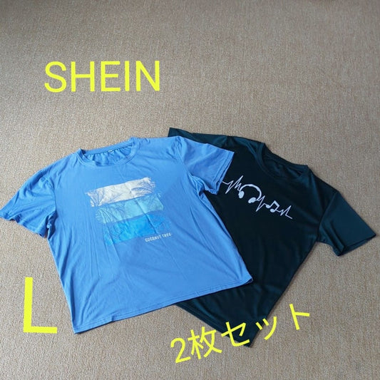 SHEIN T-Shirt L Size 2-Piece Set Short Sleeve