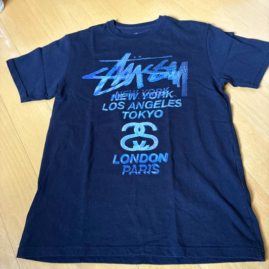 Stussy T-Shirt New York Los Angeles Tokyo London Paris