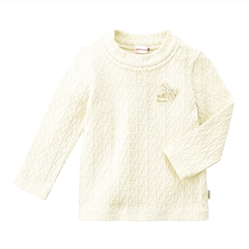 Used Mikihouse Jumper Skirt & Cable Knit Long Sleeve T-Shirt Set 80