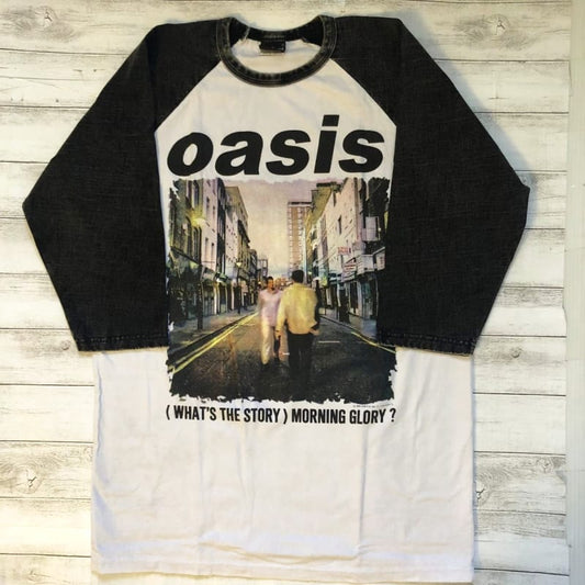 Oasis Morning Glory L Raglan Band T-Shirt White