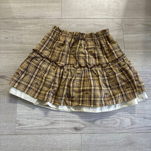 Miki House Reversible Check Skirt 120