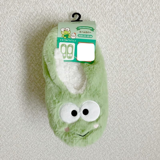 Sanrio Kerokerokeroppi Room Shoes Green 23-25cm New