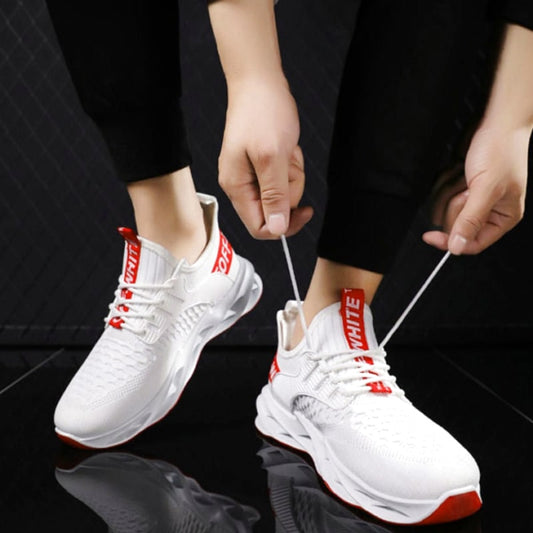 Men's White Sneakers 27cm Breathable Cushioning