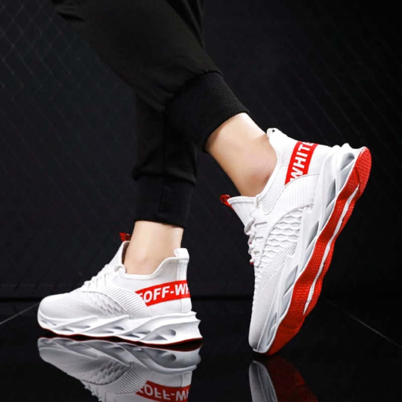 Men's White Sneakers 27cm Breathable Cushioning