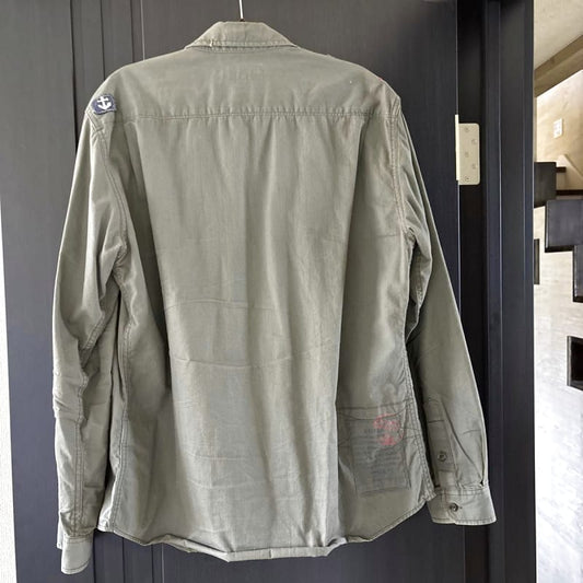 AVIREX Military Shirt Long Sleeve Khaki