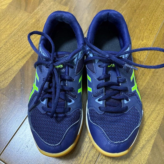 Asics Volleyball Shoes Navy Fluorescent Yellow