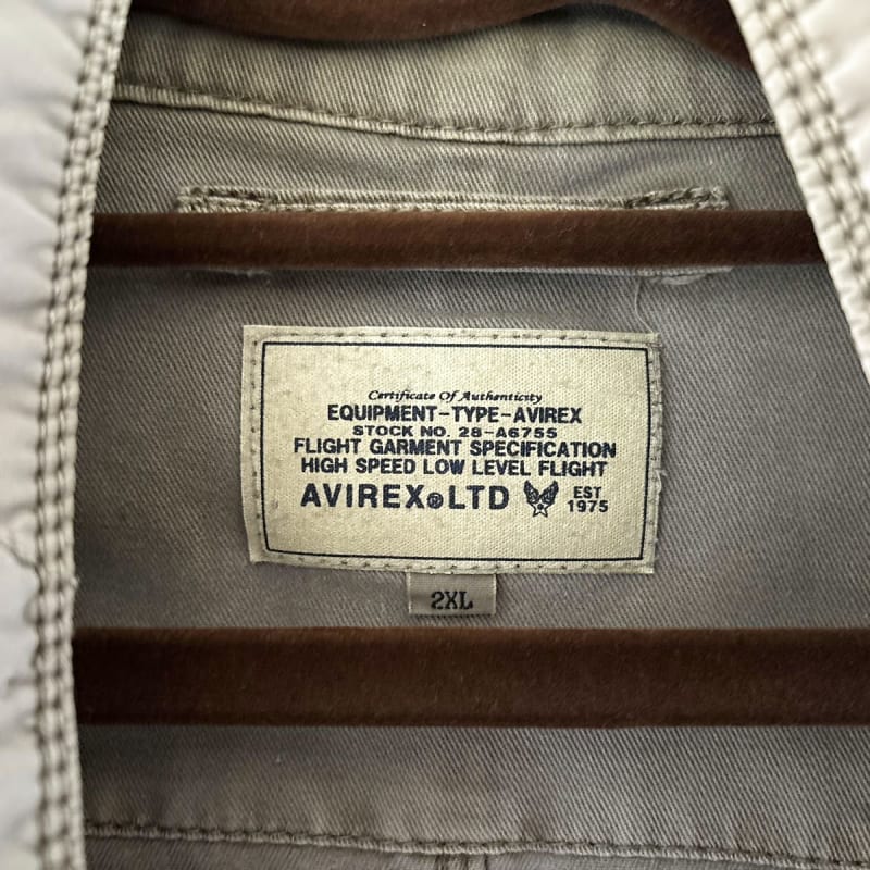 AVIREX Military Shirt Short Sleeve Khaki