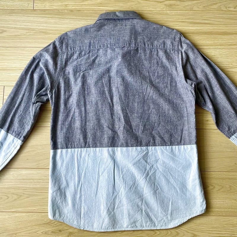 Uniform Experiment Long Sleeve Shirt Gray Light Blue M