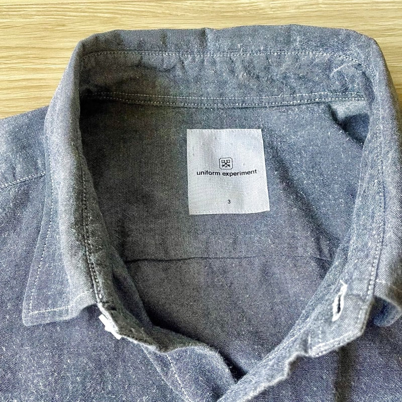 Uniform Experiment Long Sleeve Shirt Gray Light Blue M