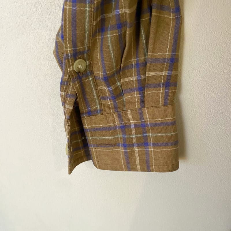 The North Face Men's Long Sleeve Check Shirt L Brown 70's