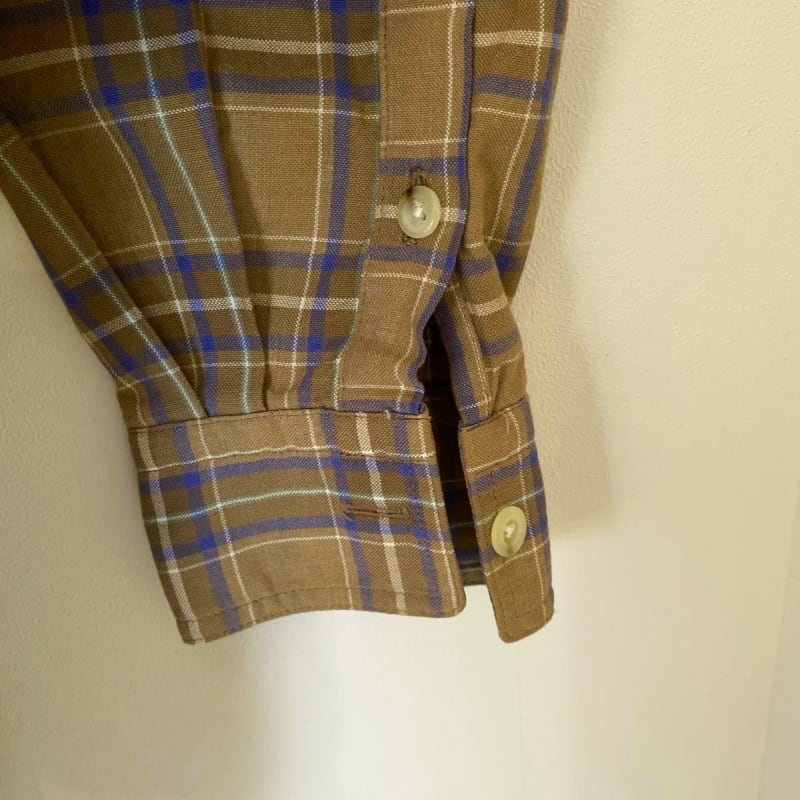 The North Face Men's Long Sleeve Check Shirt L Brown 70's