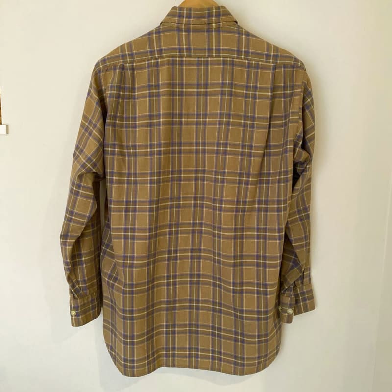 The North Face Men's Long Sleeve Check Shirt L Brown 70's