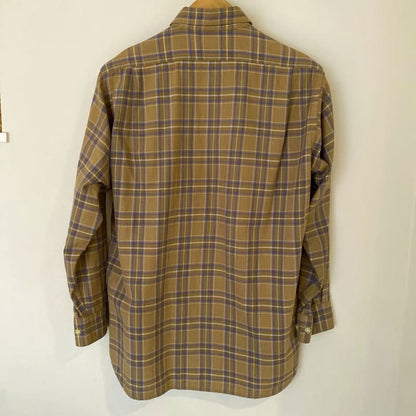 The North Face Men's Long Sleeve Check Shirt L Brown 70's