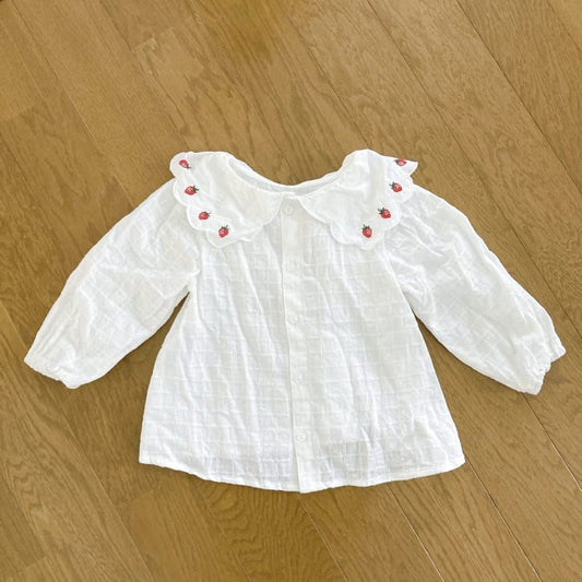 Apres Strawberry Embroidered Blouse