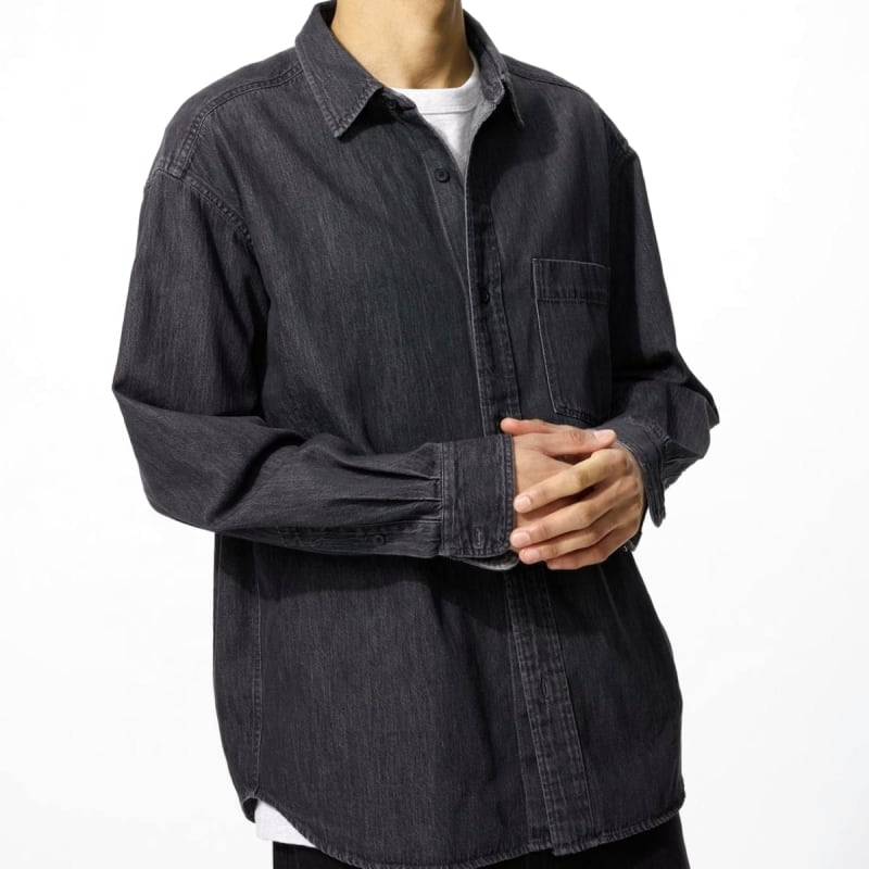 Uniqlo Denim Overshirt Black M