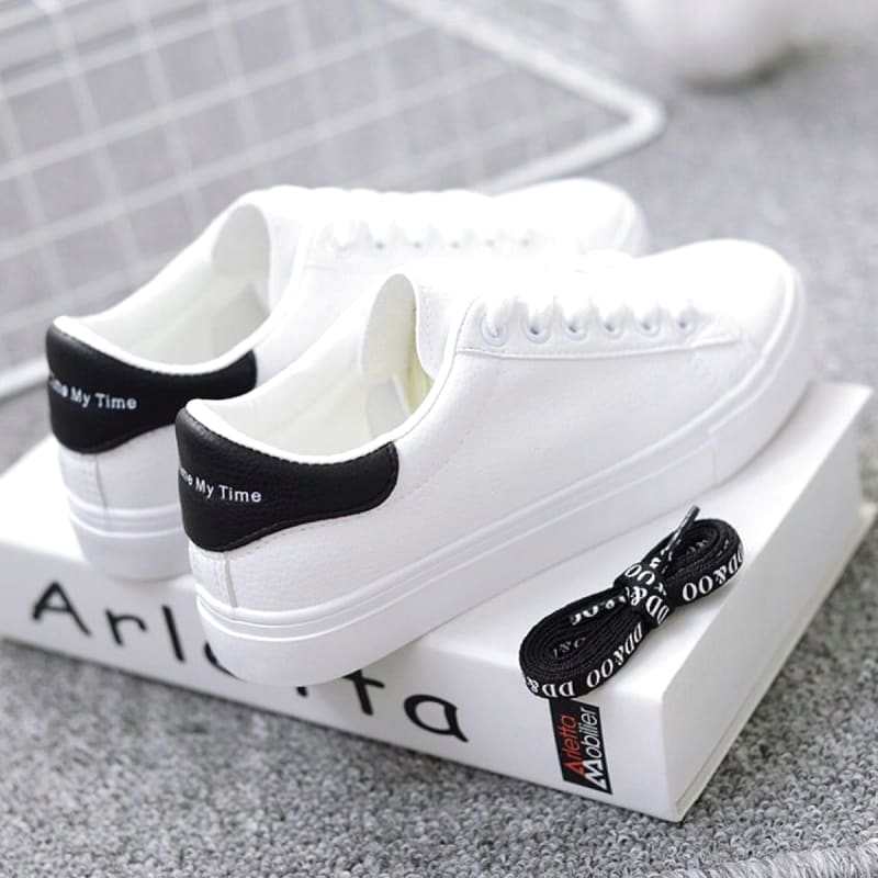 Low-Cut Sneakers 24.5cm Women's White Black