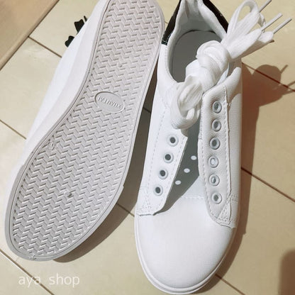 Low-Cut Sneakers 24.5cm Women's White Black