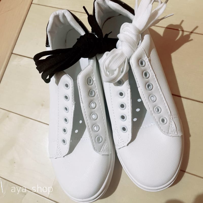 Low-Cut Sneakers 24.5cm Women's White Black