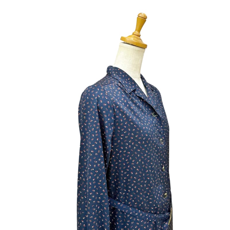 Showa Retro Long Sleeve Shirt Dress Size 9 Vintage