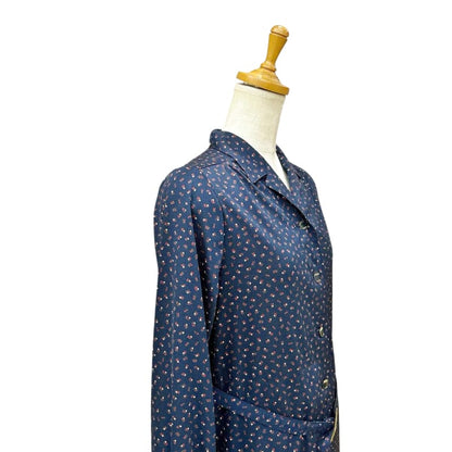 Showa Retro Long Sleeve Shirt Dress Size 9 Vintage