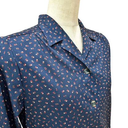 Showa Retro Long Sleeve Shirt Dress Size 9 Vintage