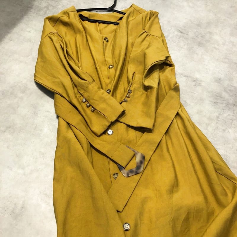 Unused Mustard Shirt Dress M Size