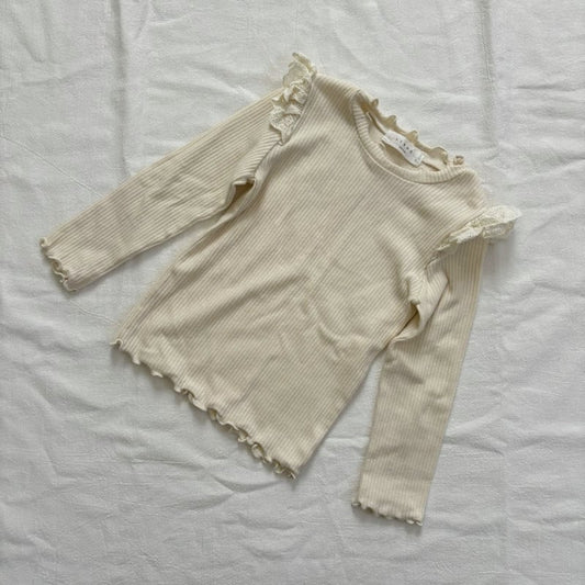 LINDO Korean Kids Frill Long Sleeve T-Shirt Size 5