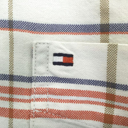 Tommy Hilfiger Logo Embroidered Long Sleeve Shirt With Button Down Check Size L