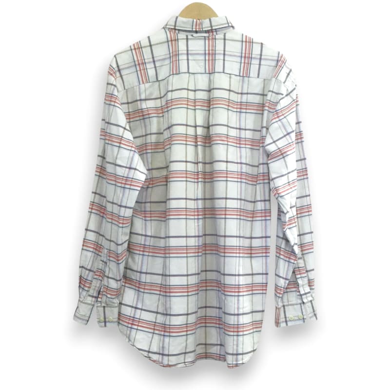 Tommy Hilfiger Logo Embroidered Long Sleeve Shirt With Button Down Check Size L