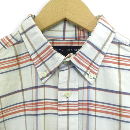 Tommy Hilfiger Logo Embroidered Long Sleeve Shirt With Button Down Check Size L
