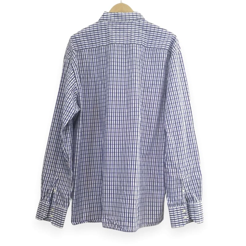 Tommy Hilfiger Logo Embroidered Check Long Sleeve Shirt 2XL Blue Vintage