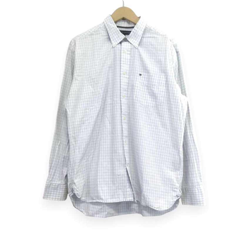 Tommy Hilfiger Check Long Sleeve Shirt Light Blue M