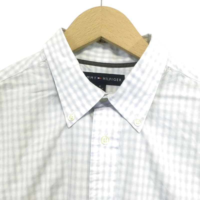 Tommy Hilfiger Check Long Sleeve Shirt Light Blue M