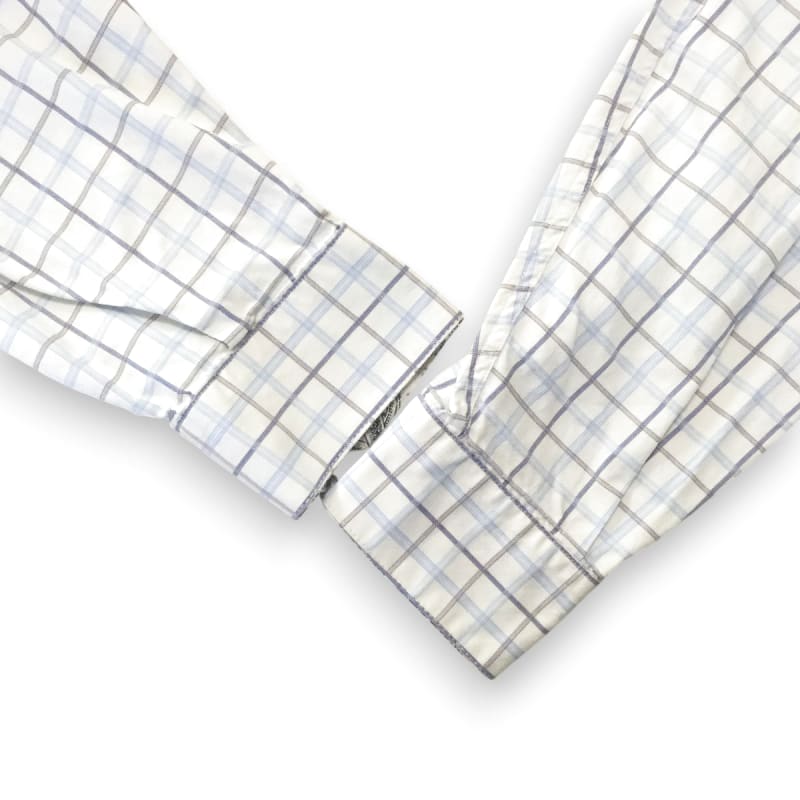 Tommy Hilfiger Check Button-Down Long Sleeve Shirt L Light Blue