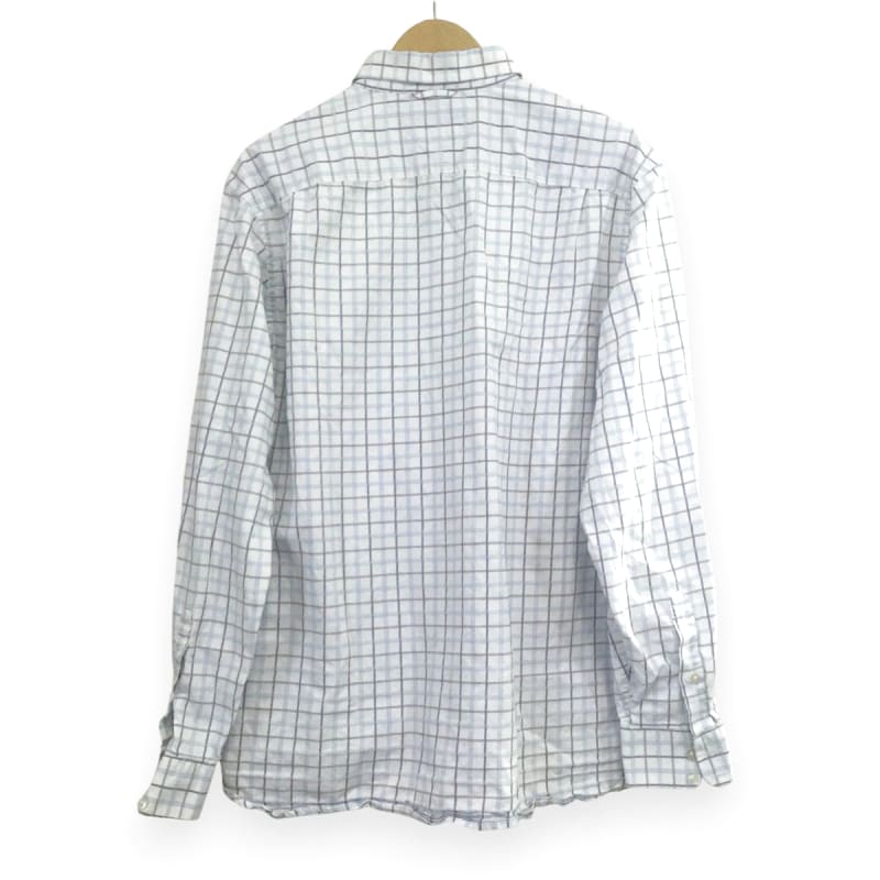 Tommy Hilfiger Check Button-Down Long Sleeve Shirt L Light Blue