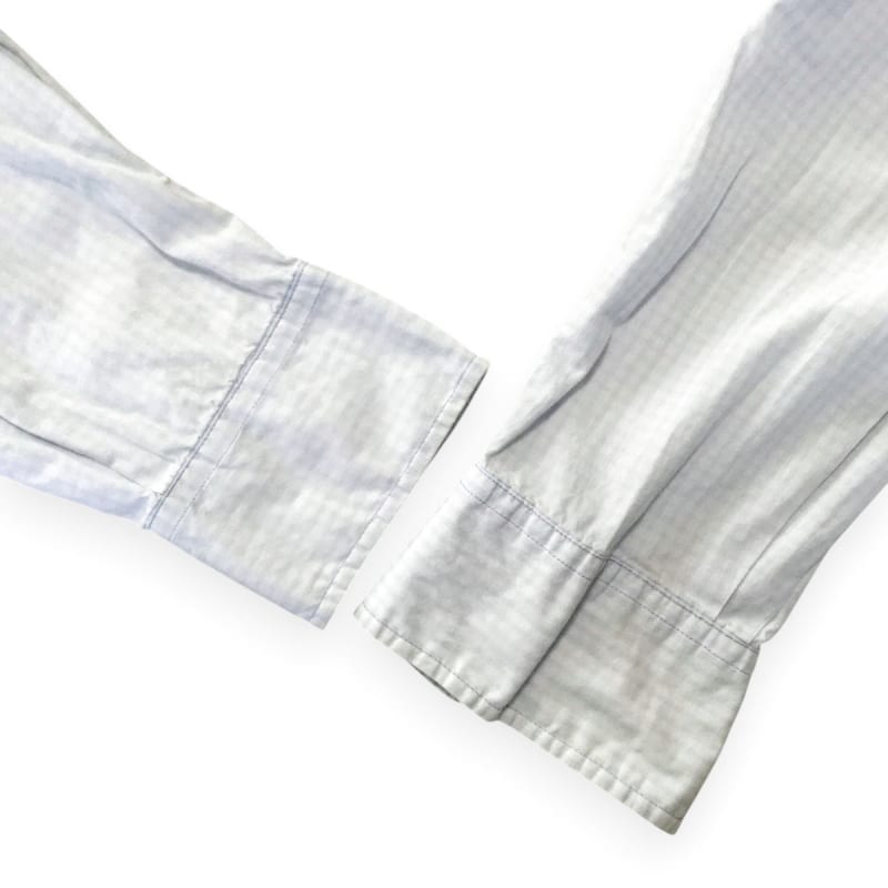 Tommy Hilfiger Check Logo Embroidered Long Sleeve Shirt L Light Blue