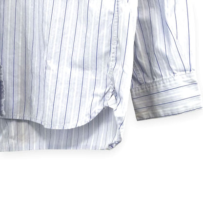 Tommy Hilfiger Striped Long Sleeve Shirt Logo Embroidery Blue M
