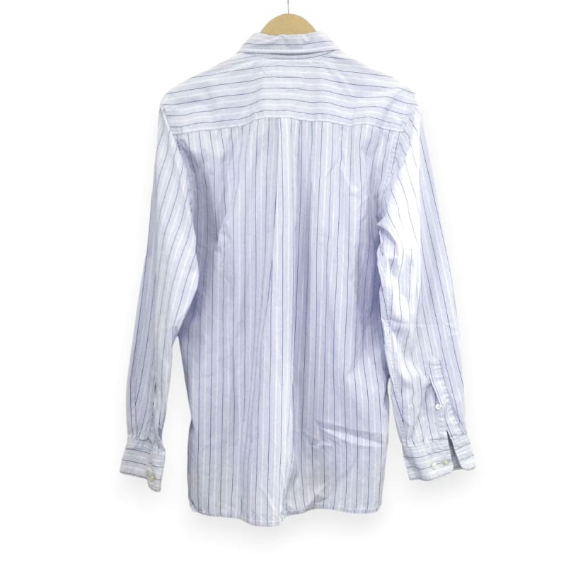 Tommy Hilfiger Striped Long Sleeve Shirt Logo Embroidery Blue M
