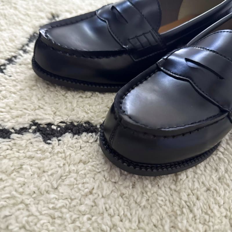 Black Loafers Shoes 22.5-23.0cm Almost New