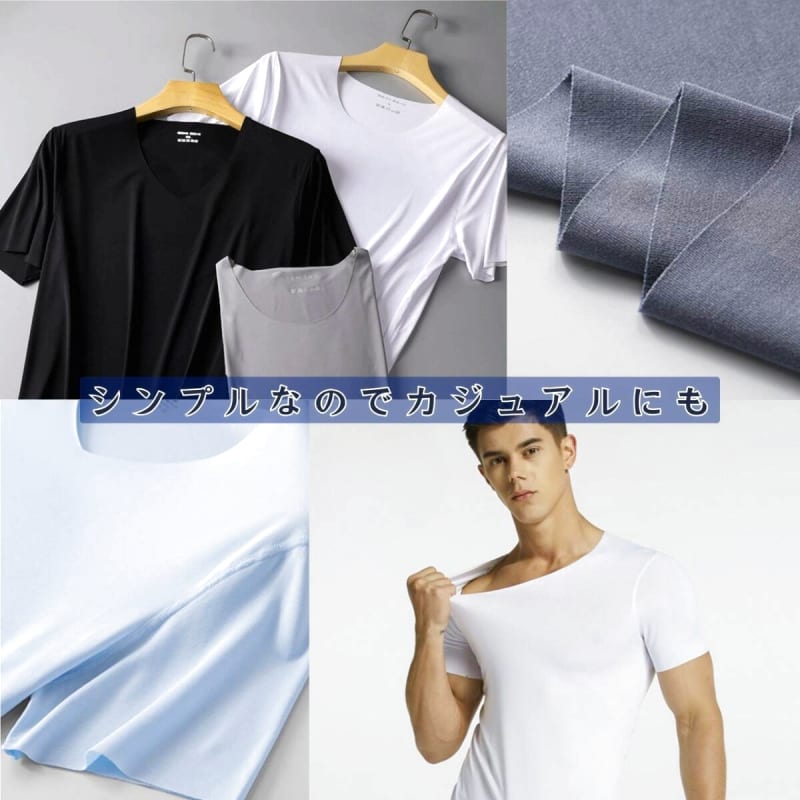 3-Pack V-Neck Black XL Short Sleeve Men's T-Shirts