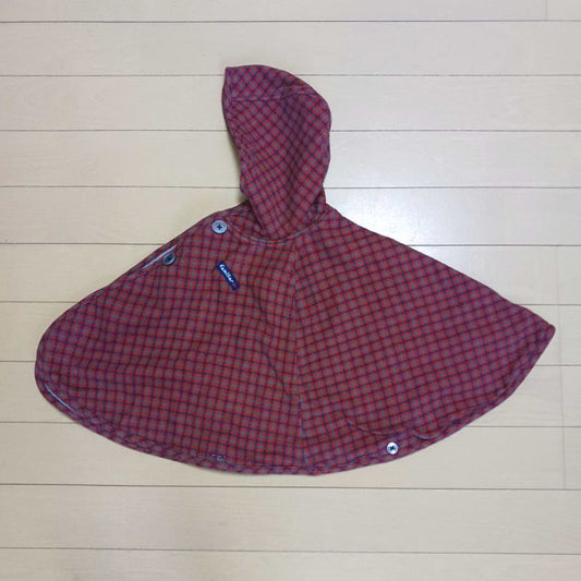 Familiar Baby Poncho Cape Red Check