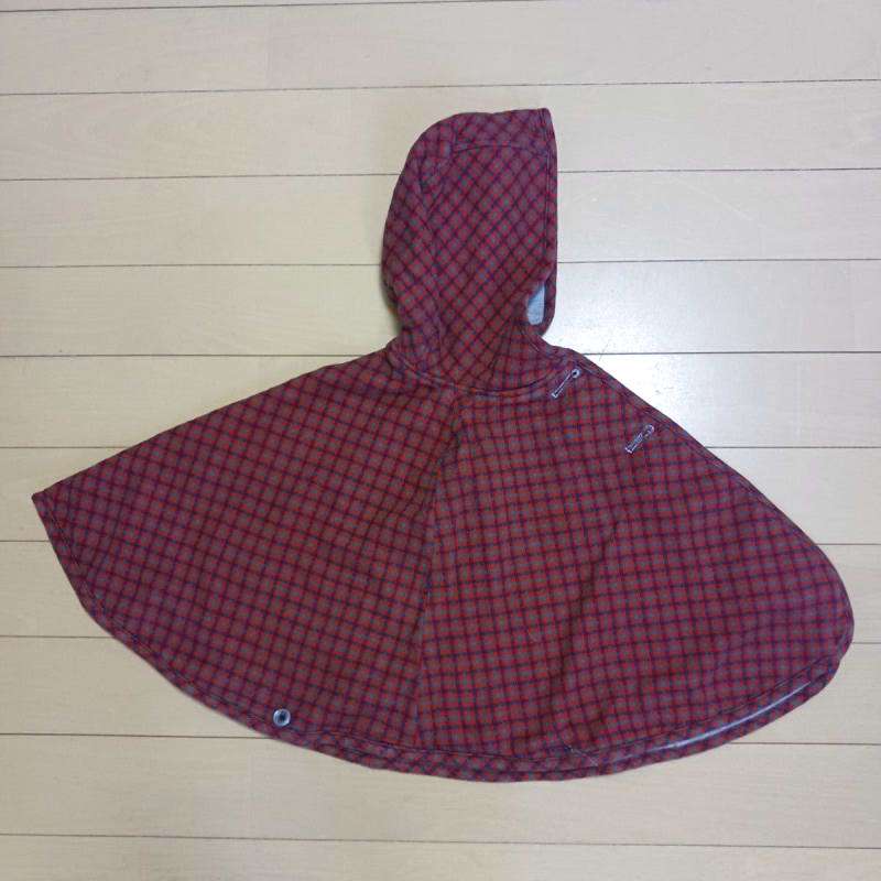 Familiar Baby Poncho Cape Red Check