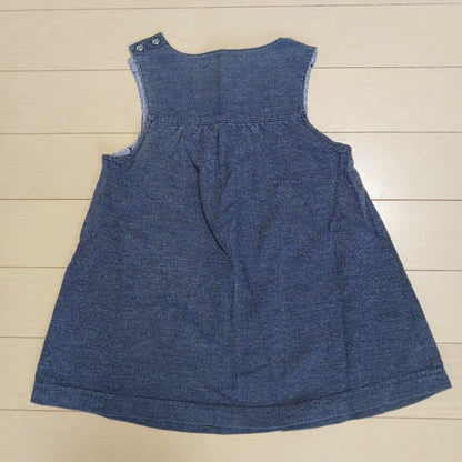 Familiar Denim Jumper Skirt Rabbit Embroidery 80