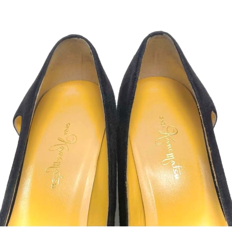 GINZA Kanematsu Pumps 23cm Black Suede